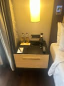 Modern Bedside Table with Pendant Light