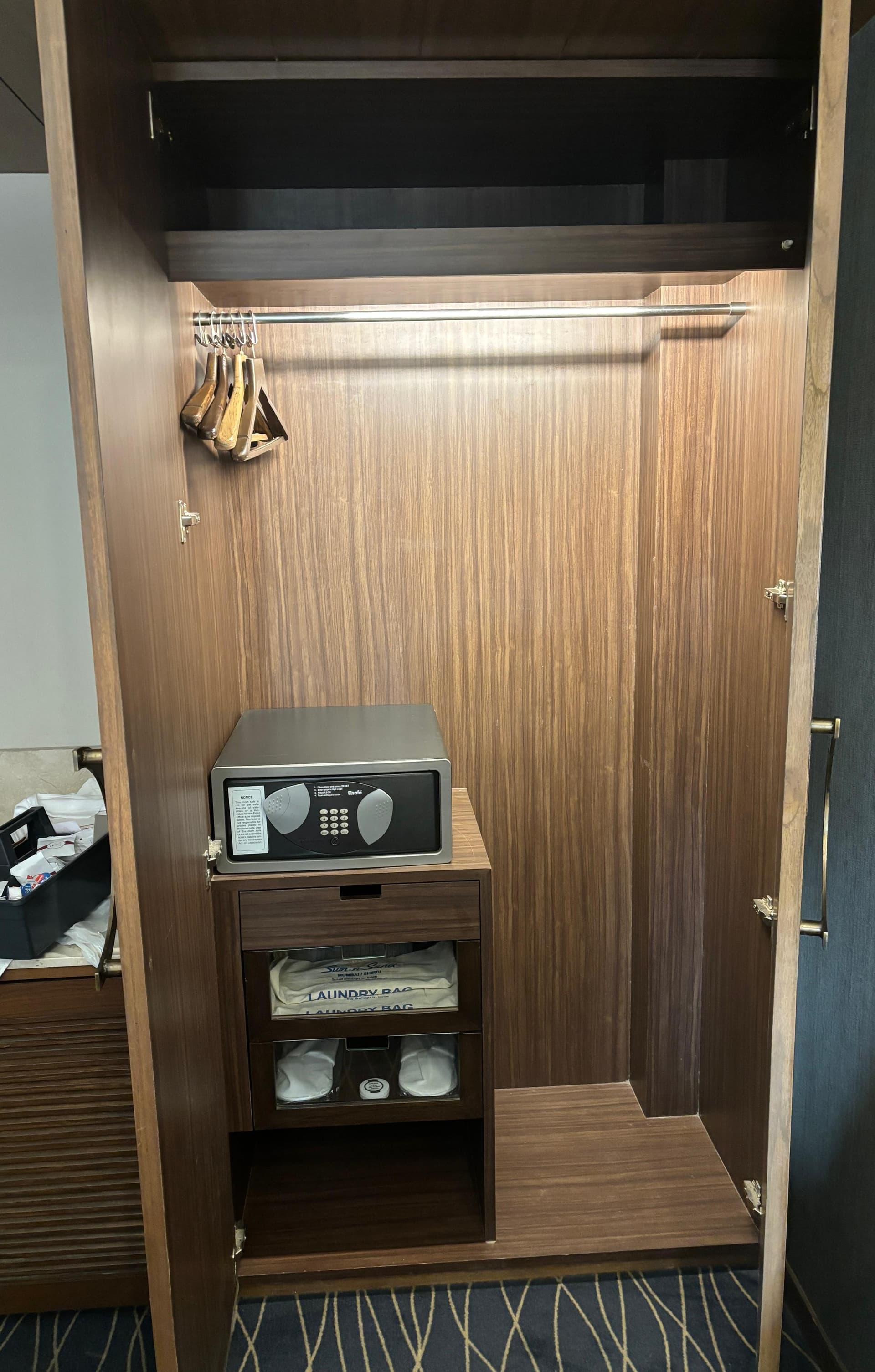 Wardrobe Interior with Safe Box & Hangers